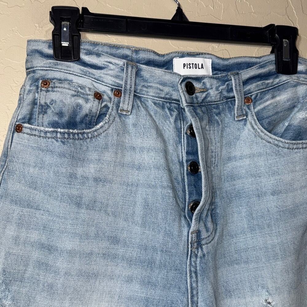 Pistola light wash Cassie straight leg button fly jeans size 27 - Picture 4 of 9